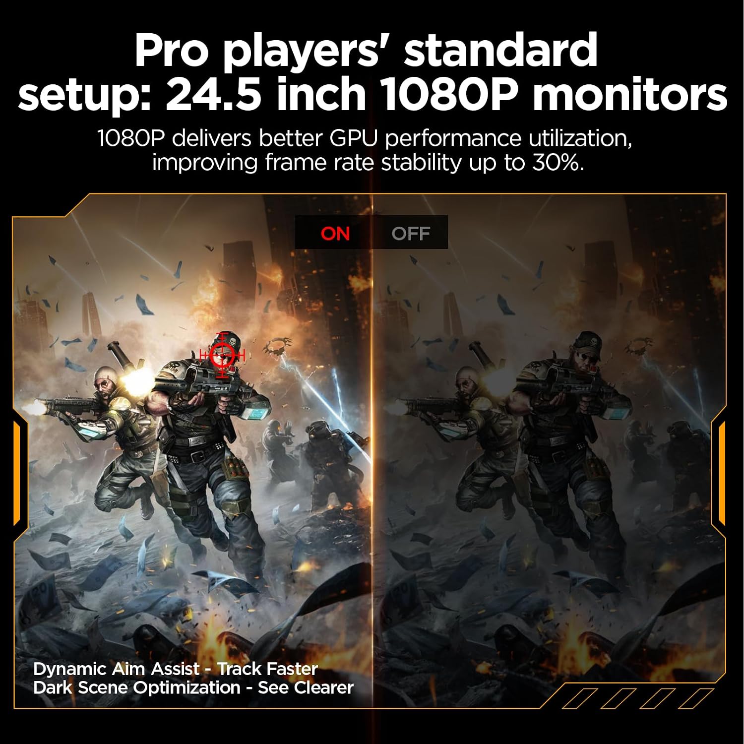 KOORUI G2511E 24.5 Inch Gaming Monitor, 320Hz 1ms Fast IPS PC Monitor, FHD 1080P, HDR 400, 95% DCI-P3 Color Gamut, Adaptive Sync Compatible, Ergonomic Stand, HDMI 2.0 & DP 1.4, Black