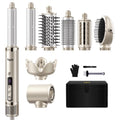 Tqcir 8-in-1 Professional Hot Air Styler&Hair Dryer Brush, Powerful Multi-Styler with Auto-Wrap Curler with Storage Case, Fast Drying Curling Straightening Volumizing Without Heat Damage