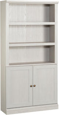 Sauder Miscellaneous Storage 5-Shelf/Book Shelf 2-Door Bookcase, Glacier Oak Finish