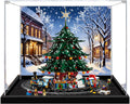 Acrylic Display Case for Lego 41843 Family Christmas Tree+10361 Express Train Building Set– Dustproof Display Box, Display Box Compatible with Lego 41843 10361-Only Display case (Back Spray 1)