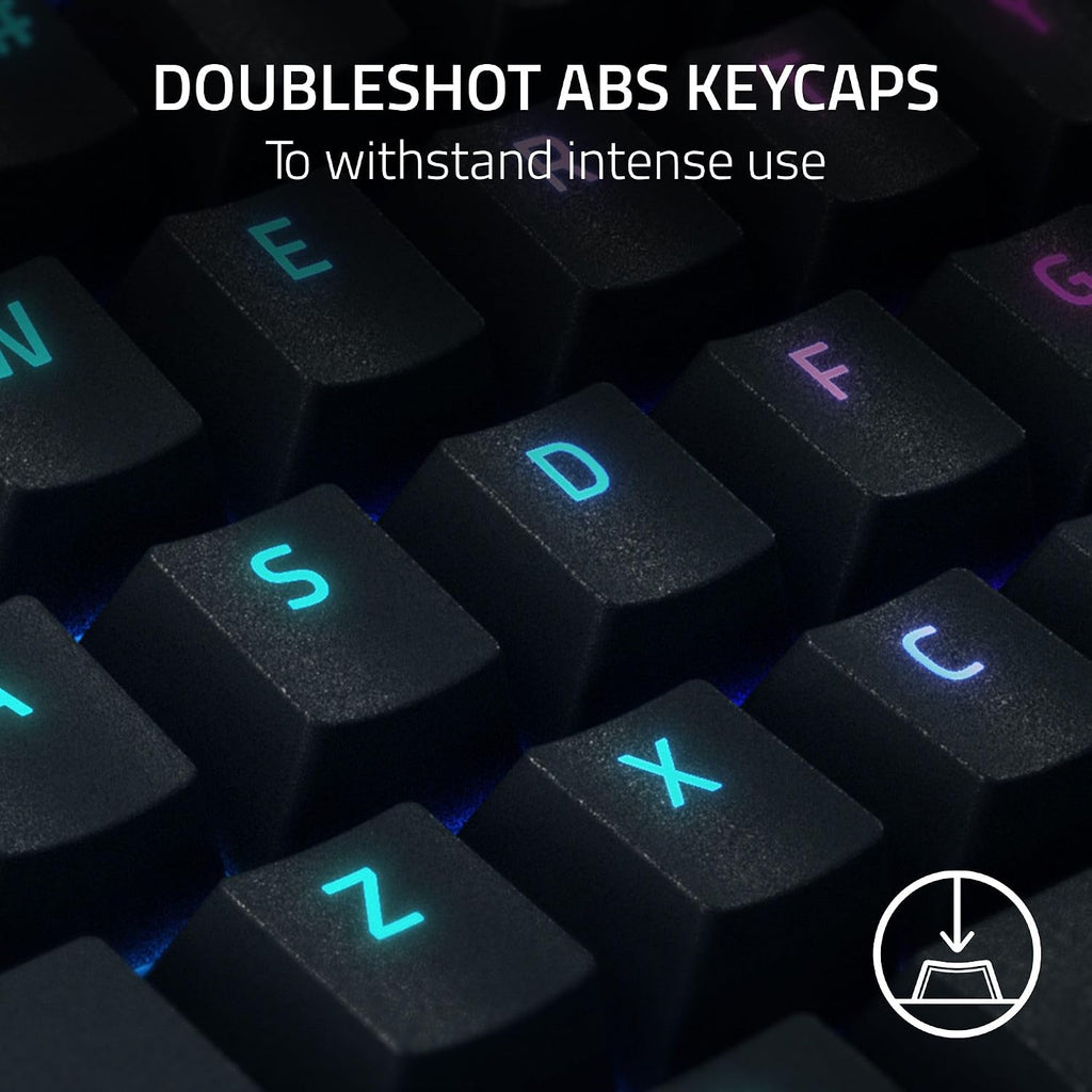 Razer BlackWidow V4 Mechanical Gaming Keyboard: Green Switches Tactile & Clicky - Chroma RGB - 6 Macro Keys - Magnetic Wrist Rest - Doubleshot ABS Keycaps - Roller & Media Keys - Snap Tap