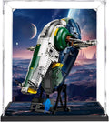 Acrylic Display Case for Lego 75409 Jango Fett Starship Building Set– Dustproof Display Box & Showcase,, Display Box Compatible with Lego 75409 -Only Display case