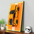 Display Wallboard with RGB LED Lights Compatible with Lego Technic 42056 Porsche 911 GT3 RS Building Kit - Adult Collectibles Wall Mount for Home or Office Décor (No Car Included)