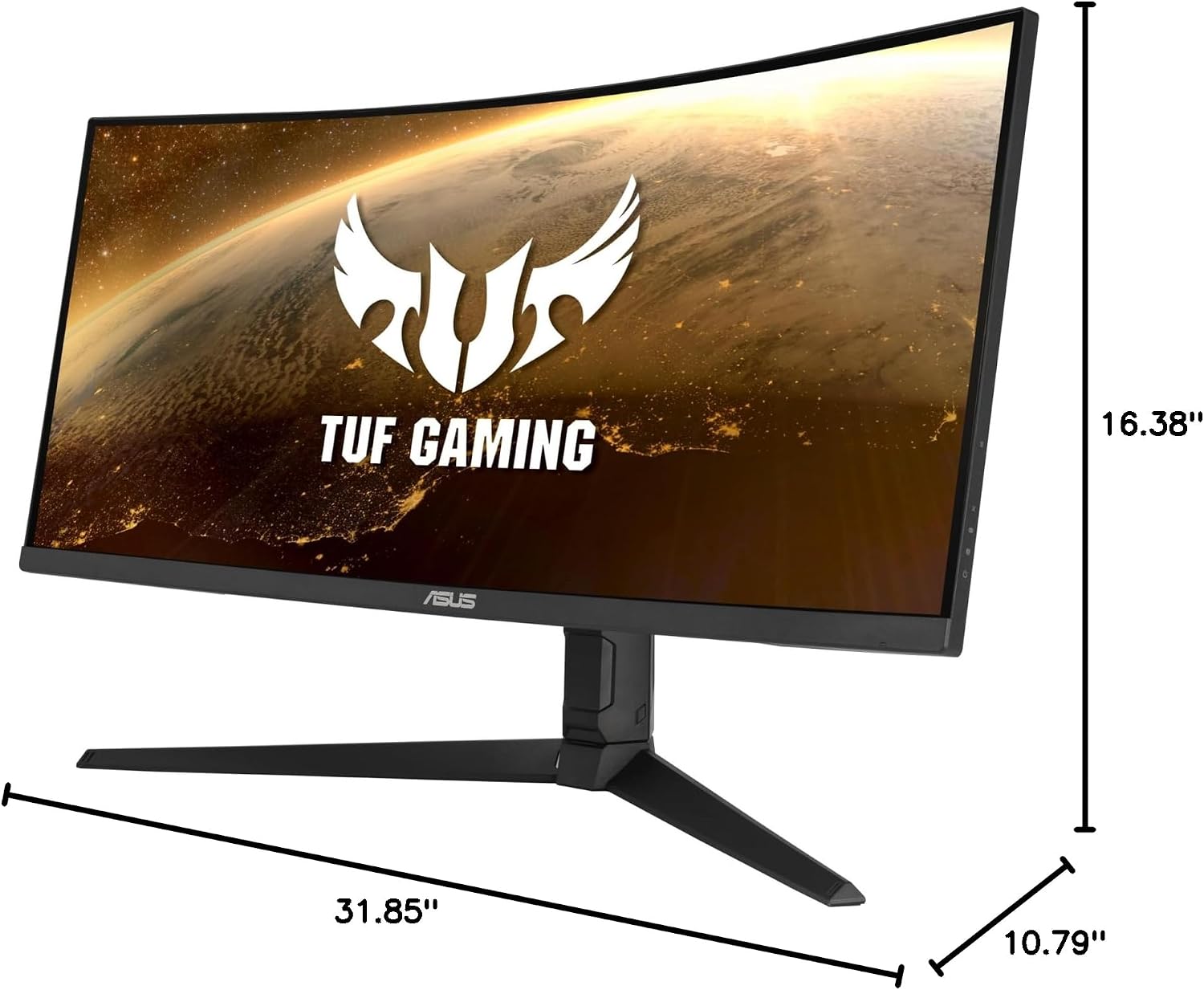 ASUS VG34VQL1B TUF 34 Inch Curved Gaming Monitor - WQHD (3440x1440), 165Hz, 1ms, Extreme Low Motion Blur, FreeSync Premium, Eye Care, Height Adjustable, DisplayHDR 400, DisplayPort, HDMI, USB