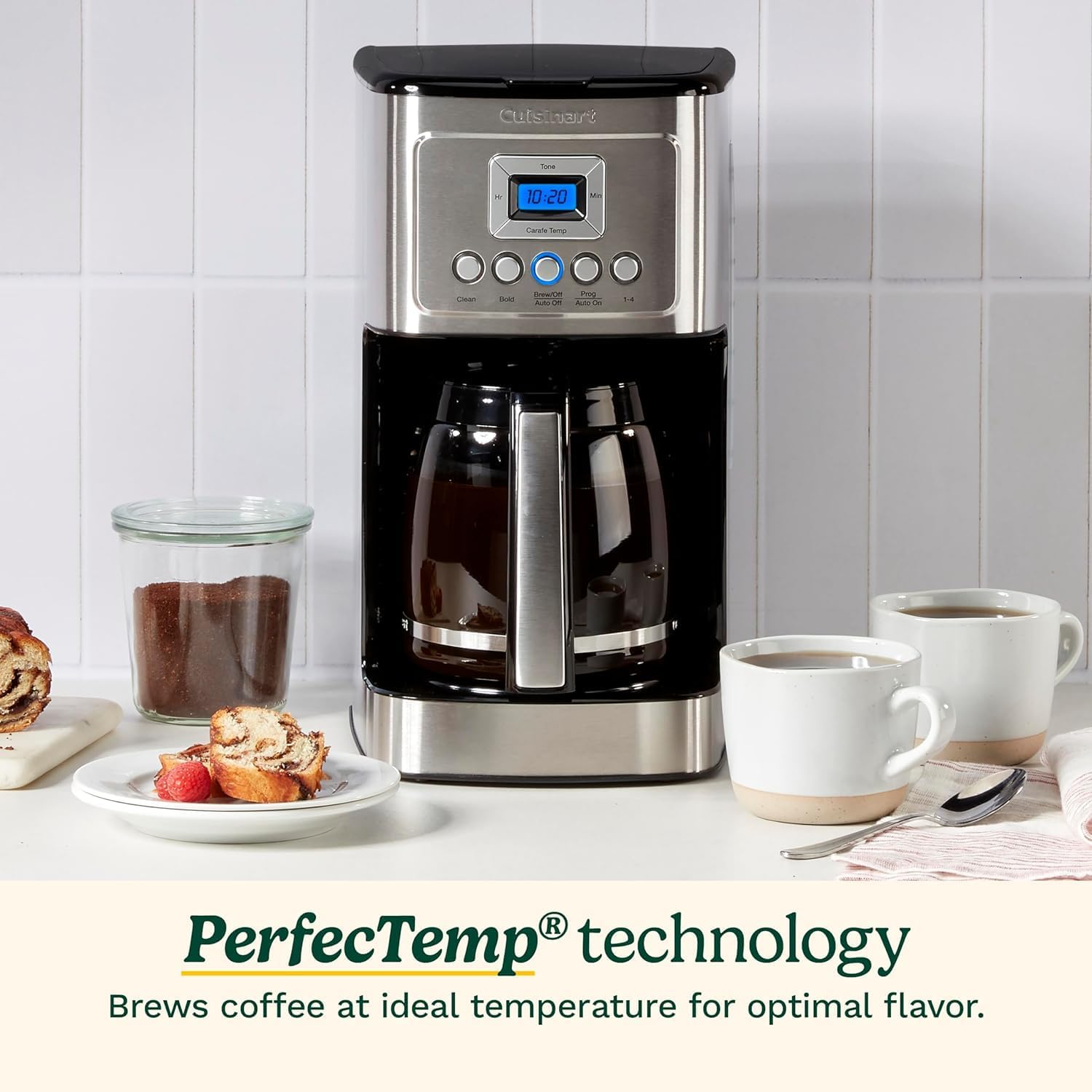 14 Cup Black/Stainless Steel Permanent Filter Coffee Maker, with Timer