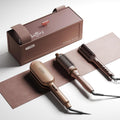 TYMO Limited Edition Styling Set - Include TYMO ROVY Hair Crimper Wave Curling Iron & Ring Plus Straightener Brush & STYLUX Thermal Brush, 3 in 1 Ionic Hair Curler Tool Set for Women