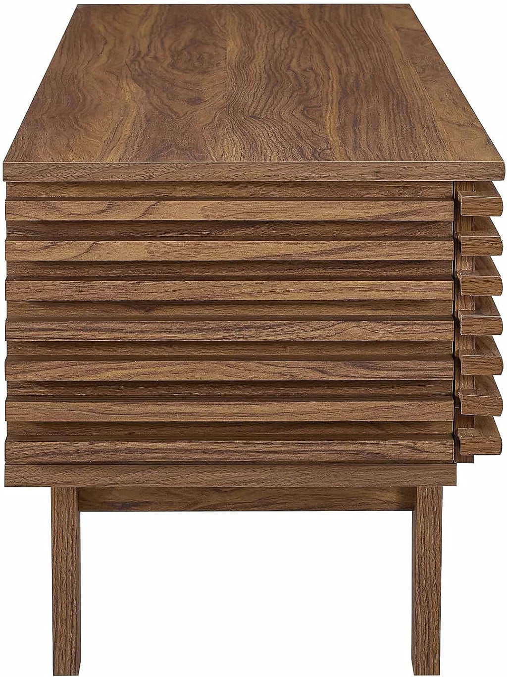 Modway Render 46' Mid-Century Modern Low Profile TV Stand in Walnut, 46 Inch