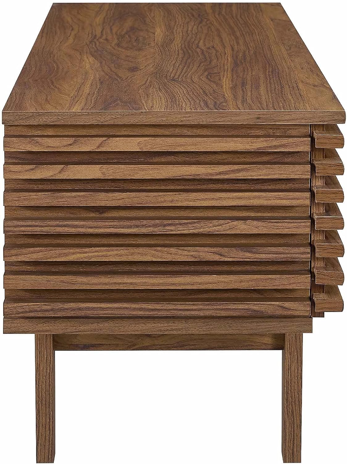 Modway Render 46' Mid-Century Modern Low Profile TV Stand in Walnut, 46 Inch