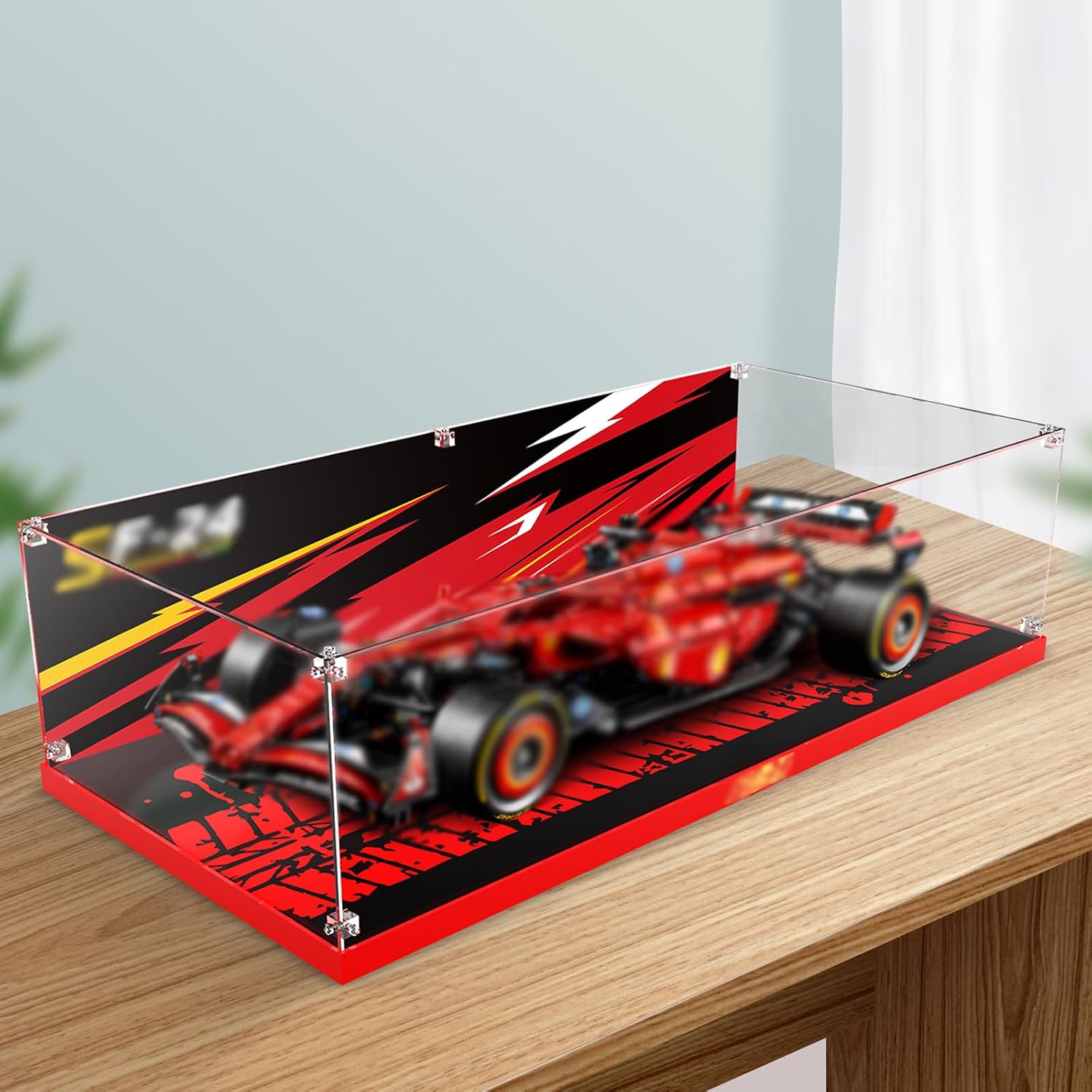 Acrylic Display Case for Lego 42207 Ferrari SF-24 F1; ONLY Display Case, The Model NOT Included