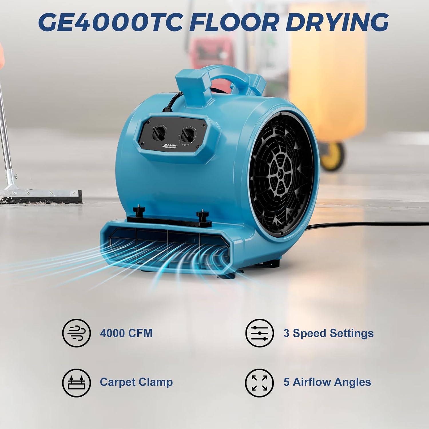 ALORAIR Water Damage Restoration Combo Package 8x Air Mover 2x Air Scrubber 1x Commercial Dehumidifier Ideal for Industrial, Commercial & Home Use - Set 2