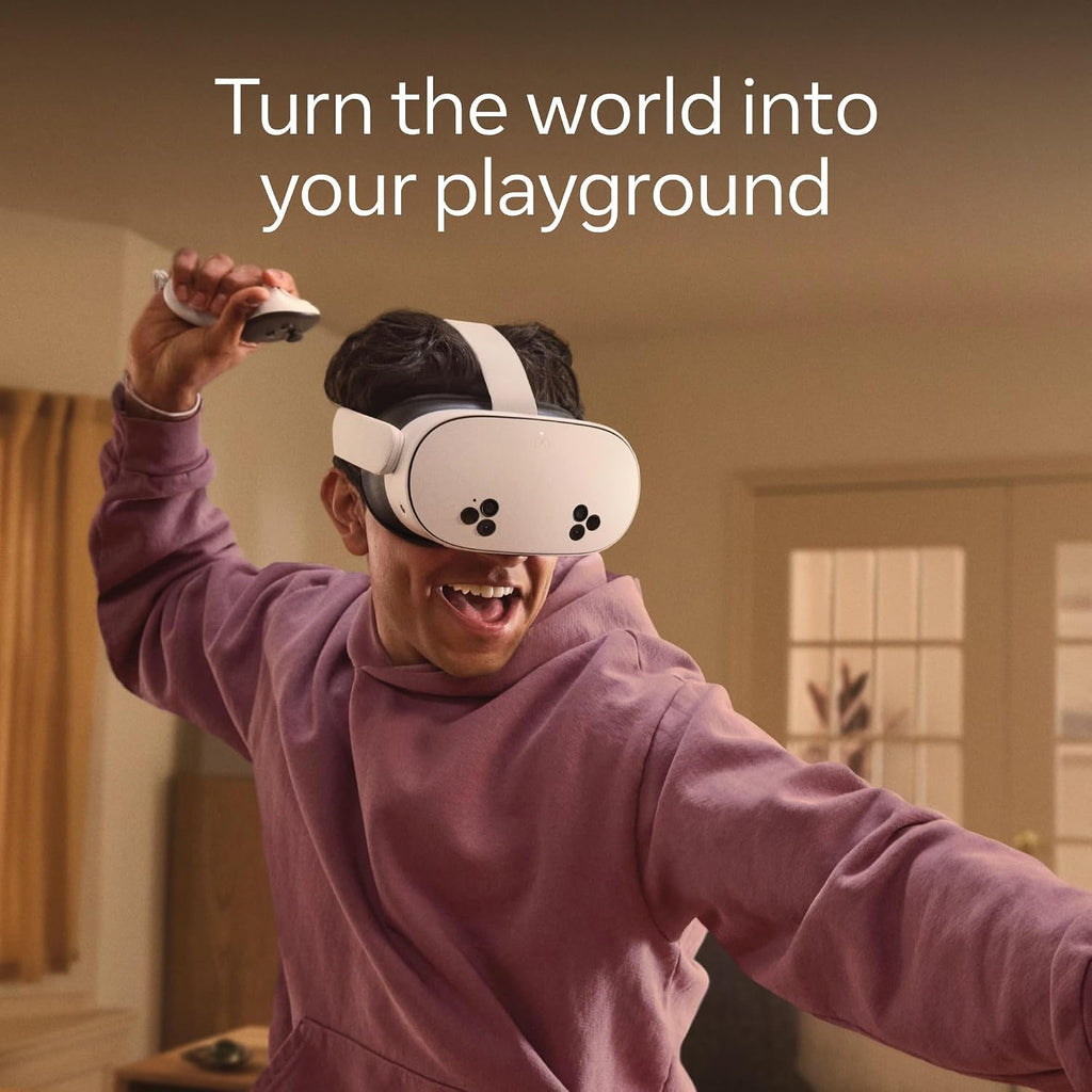 Meta Quest 3S 128GB | VR Headset — Thirty-Three Percent More Memory — 2X Graphical Processing Power — Access to 200+ Games with a Trial of Xbox Game Pass Included
