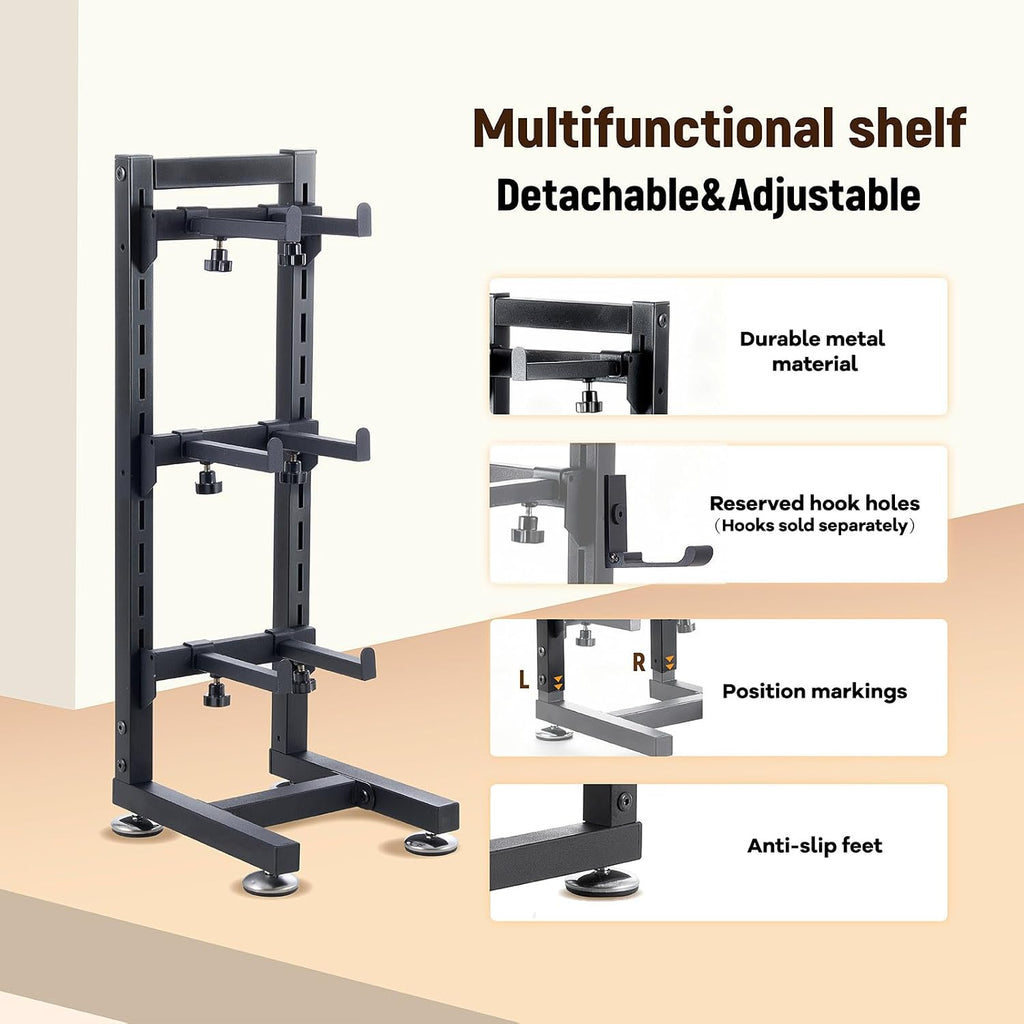 RC Car Desktop Stand Durable 3-Tier Display Stand RC Shelf for RC Cars Crawler Trucks Workstation Storage Rack for 1/12 1/24 1/18 FCX24 FCX18 SCX24 SCX18 Scale Cars Trucks