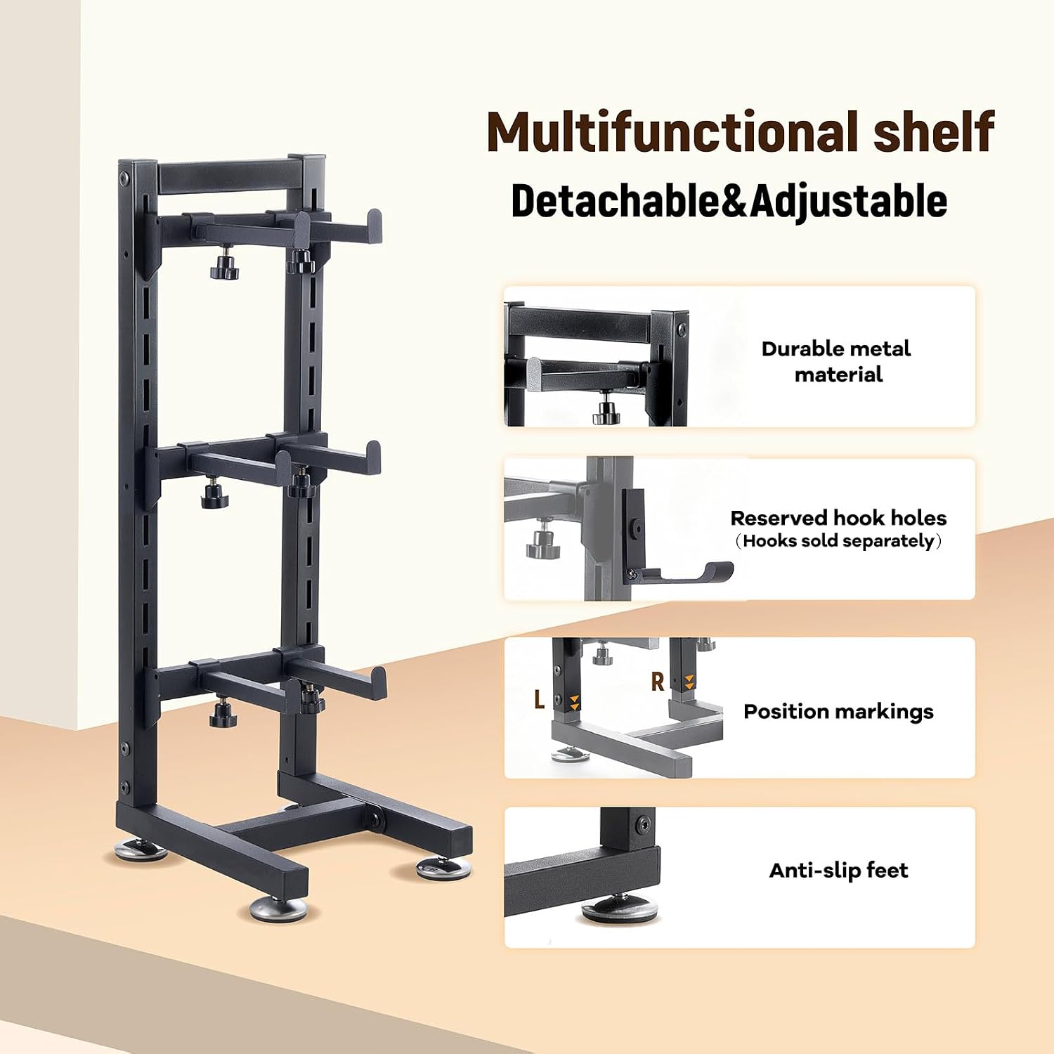 RC Car Desktop Stand Durable 3-Tier Display Stand RC Shelf for RC Cars Crawler Trucks Workstation Storage Rack for 1/12 1/24 1/18 FCX24 FCX18 SCX24 SCX18 Scale Cars Trucks
