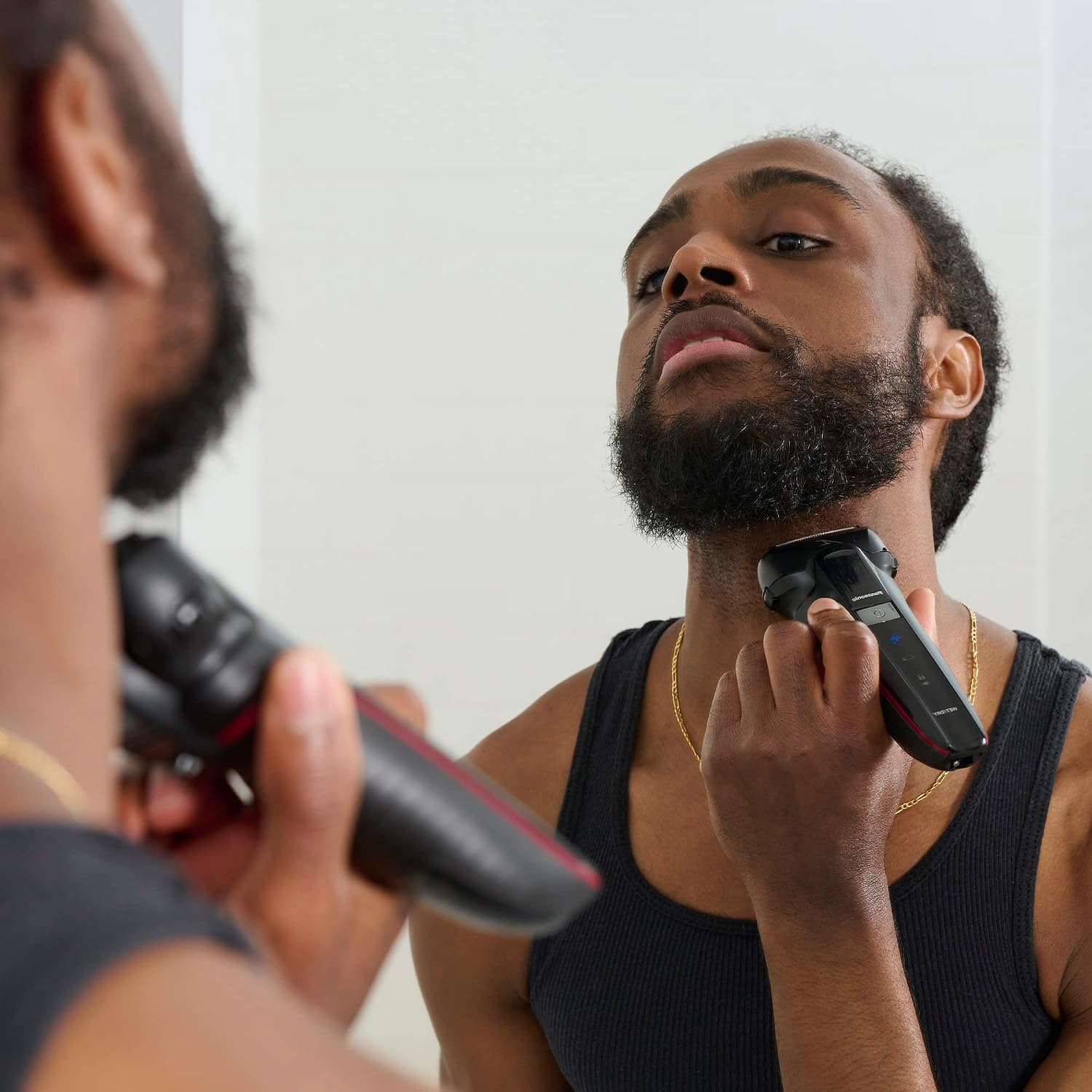 Panasonic Hybrid Wet Dry Shaver, Trimmer & Detailer with Two Adjustable Trim Attachments, Pop-up Precision Detail Trimmer & Shave Sensor Technology, Cordless Razor for Men, ES-LL41-K, Black