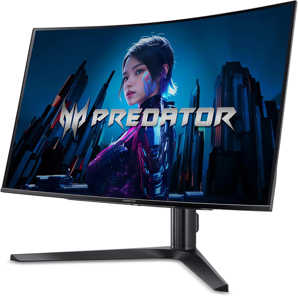 acer Predator X32 | 31.5' UHD 3840 x 2160 Quantum Dot OLED 1700R Curved Gaming Monitor | AMD FreeSync Premium | 240Hz | 0.03ms | 1000nits @ HDR 3% | DCI-P3 99% | USB Type-C, 2 x DP 1.4 & 2 x HDMI 2.1