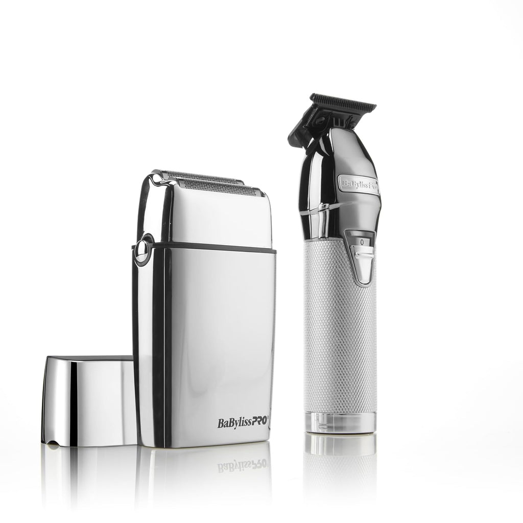 BaBylissPRO LIMITEDFX Cord/Cordless Hair Trimmer and Double Foil Hair Shaver Prepack, High-Performance Lithium-Ion Batteries for Long-Lasting Cutting
