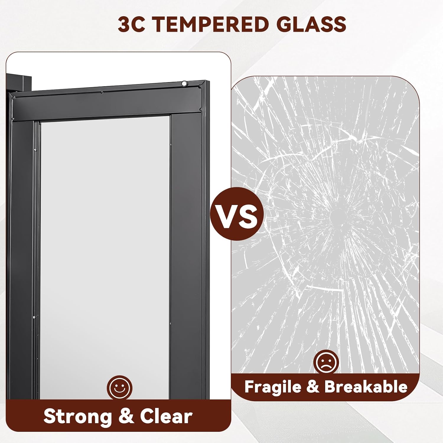 71' Metal Display Cabinet with Glass Doors, Locking Curio Cabinets with 4 Adjustable Shelves, Glass Display Case for Collectibles, Metal Storage Cabinet