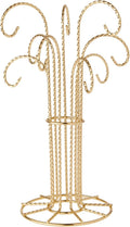 Bard's 9 Arm Gold-toned Ornament Stand, 12' H x 6.75' W x 6.75' D, Pack of 3