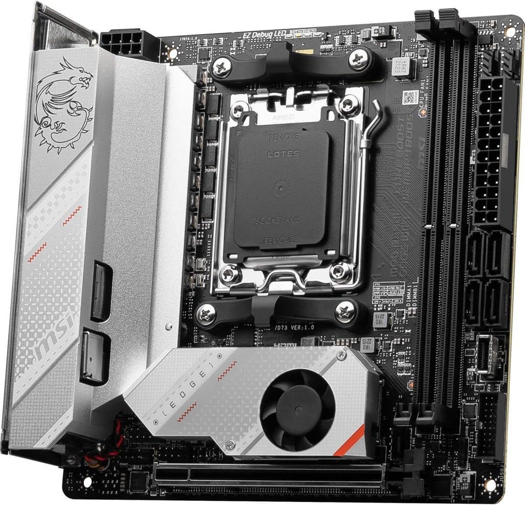 MSI MPG B650I Edge WiFi Gaming Motherboard (AMD Ryzen 9000/8000/7000 Series Processors, AM5, DDR5, PCIe 4.0, M.2, SATA 6Gb/s, USB 3.2 Gen 2, HDMI, Wi-Fi 6E, Bluetooth 5.3, 2.5Gbps LAN, Mini-ITX)