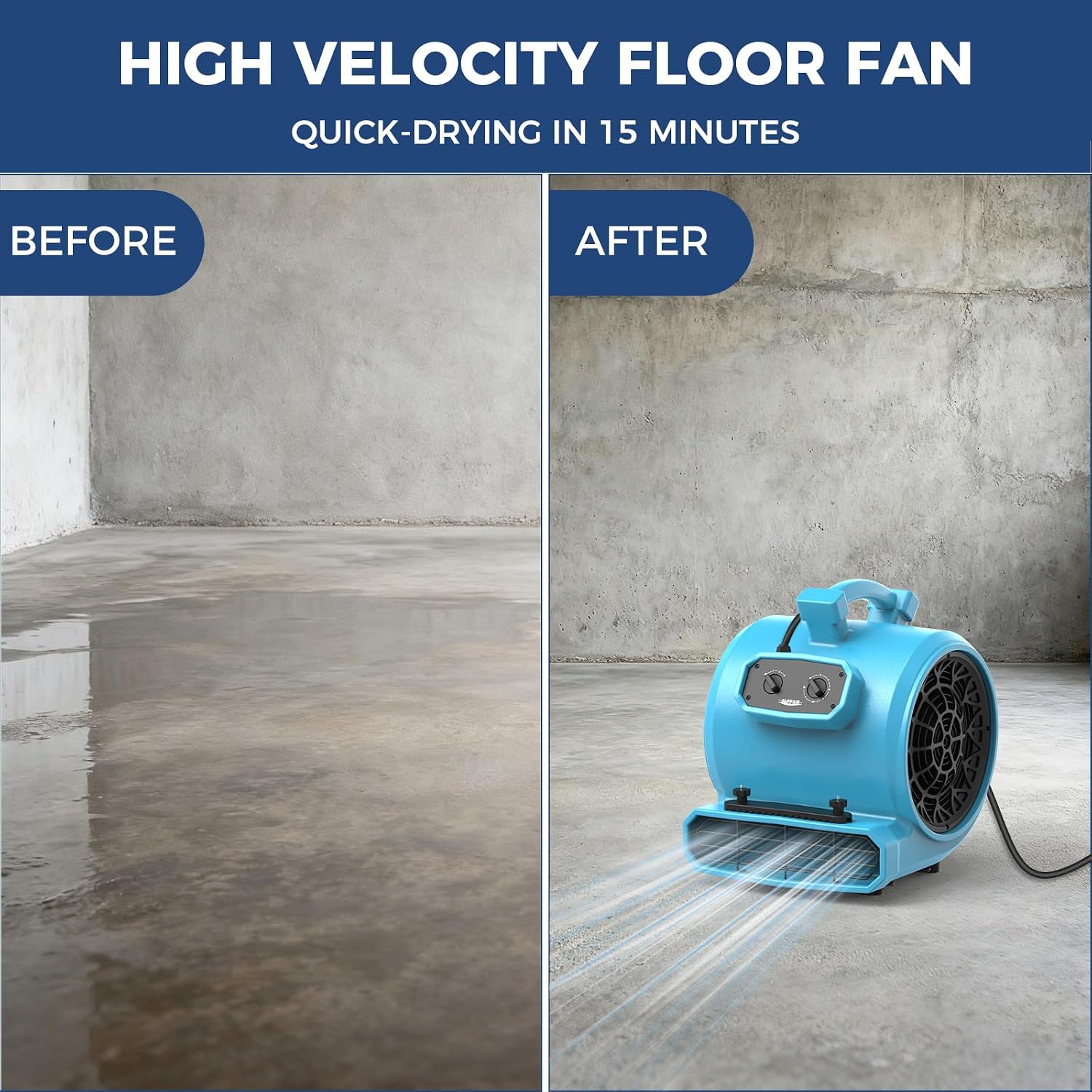 ALORAIR Water Damage Restoration Combo Package 8x Air Mover 2x Air Scrubber 1x Commercial Dehumidifier Ideal for Industrial, Commercial & Home Use-Set 3