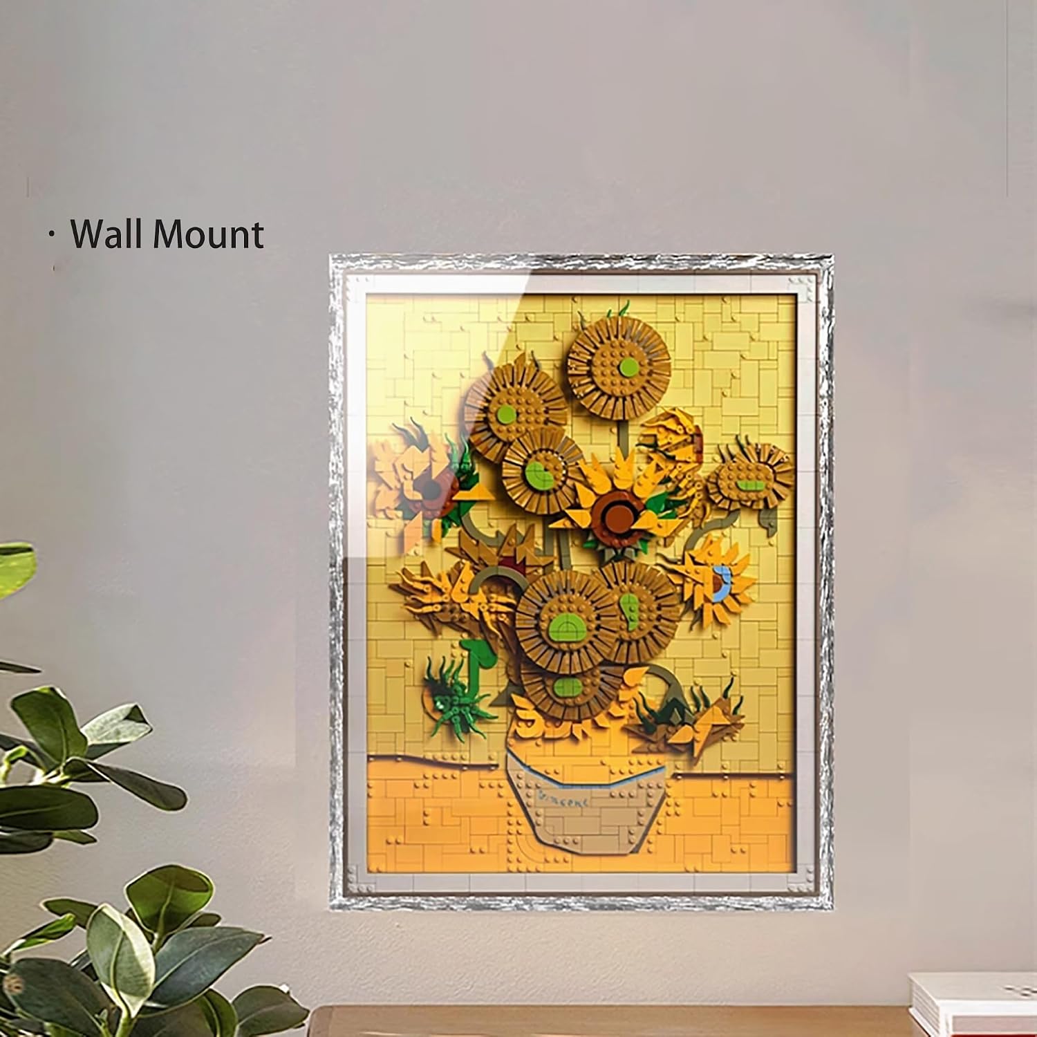 Acrylic Display Case for Lego 31215 Vincent Van Gogh Sunflowers Building Set,Clear Display Case, Dust-Proof Display Case Compatible with Lego 31215(Only Display Case)