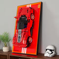 Display Wallboard with RGB LED Lights Compatible with Lego Technic Ferrari Daytona SP3 42143 Race Car Model Building Kit - Adult Collectibles Wall Mount for Home or Office Décor (No Car)