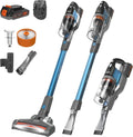 BLACK+DECKER Cordless Vacuum, Powerseries Extreme, Stick Vacuum Cordless Rechargeable, Interchangeable Floorhead with Crevice Attachment, 3 Speed Control, Lightweight, Blue (BSV2020G)