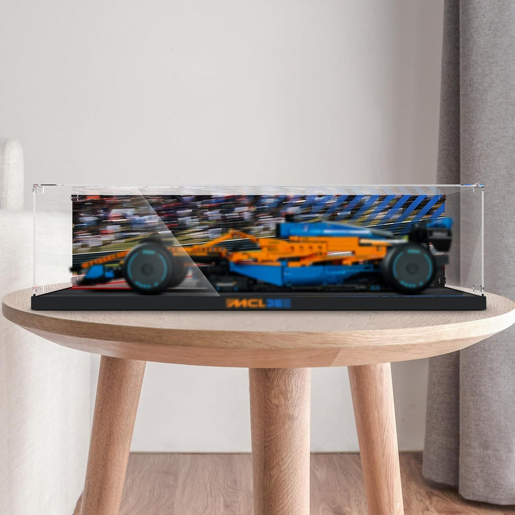 Acrylic Display Case for Lego 42141 McLaren Formula 1 Race Car Model, Dustproof Clear Display Box (The Model NOT Included)