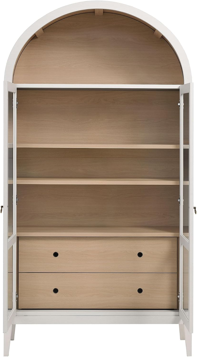 Modway Nolan Arched Storage Display Cabinet - Modern Accent Cabinet for Living Room, Dining Room