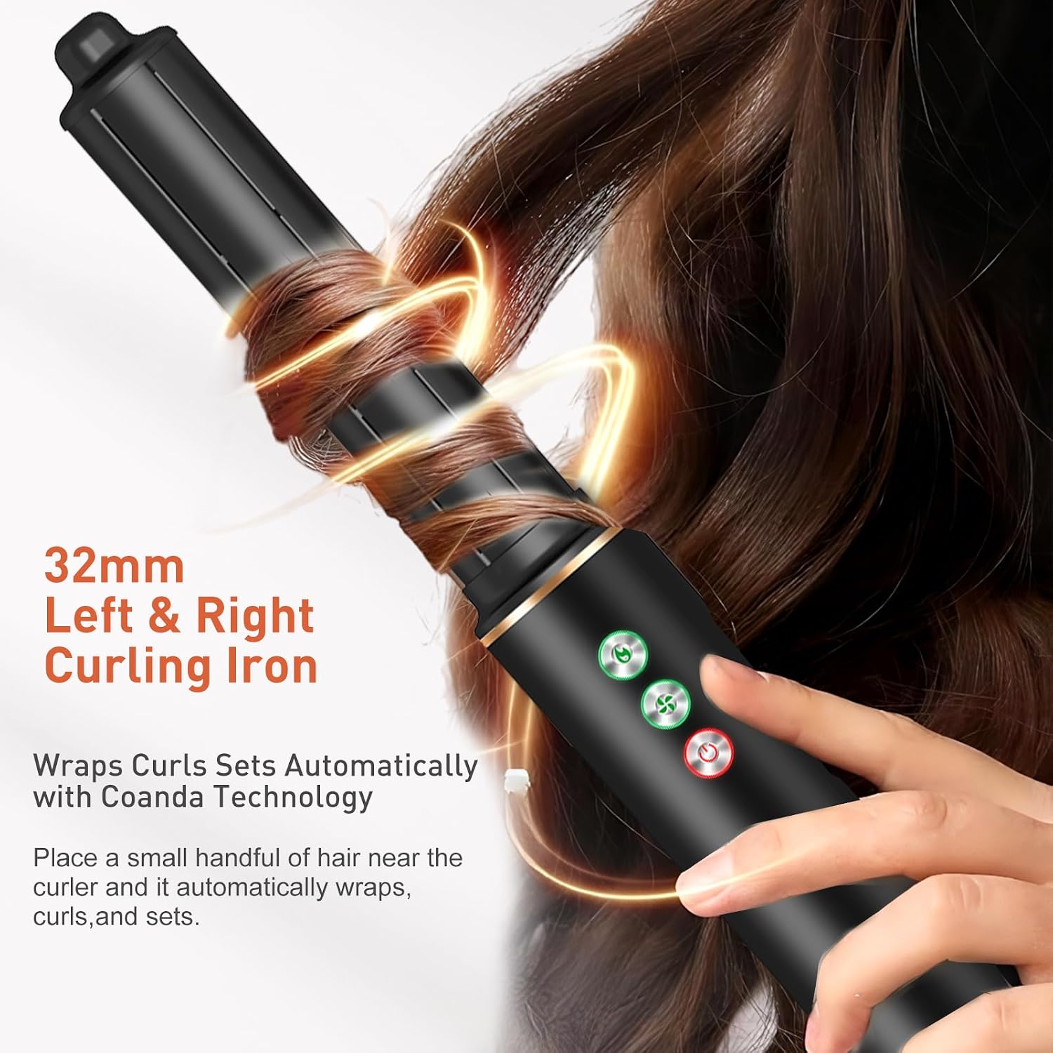 TANSHINE 5 in 1 Professional Hair Dryer Brush & Multi-Styler with 110,000 RPM,Ionic Powerful Blow Dryer Brush Set for Curling,Straightening,Volumizing,Fast Drying,Auto Wrap Curls Hot Air Styler,Black