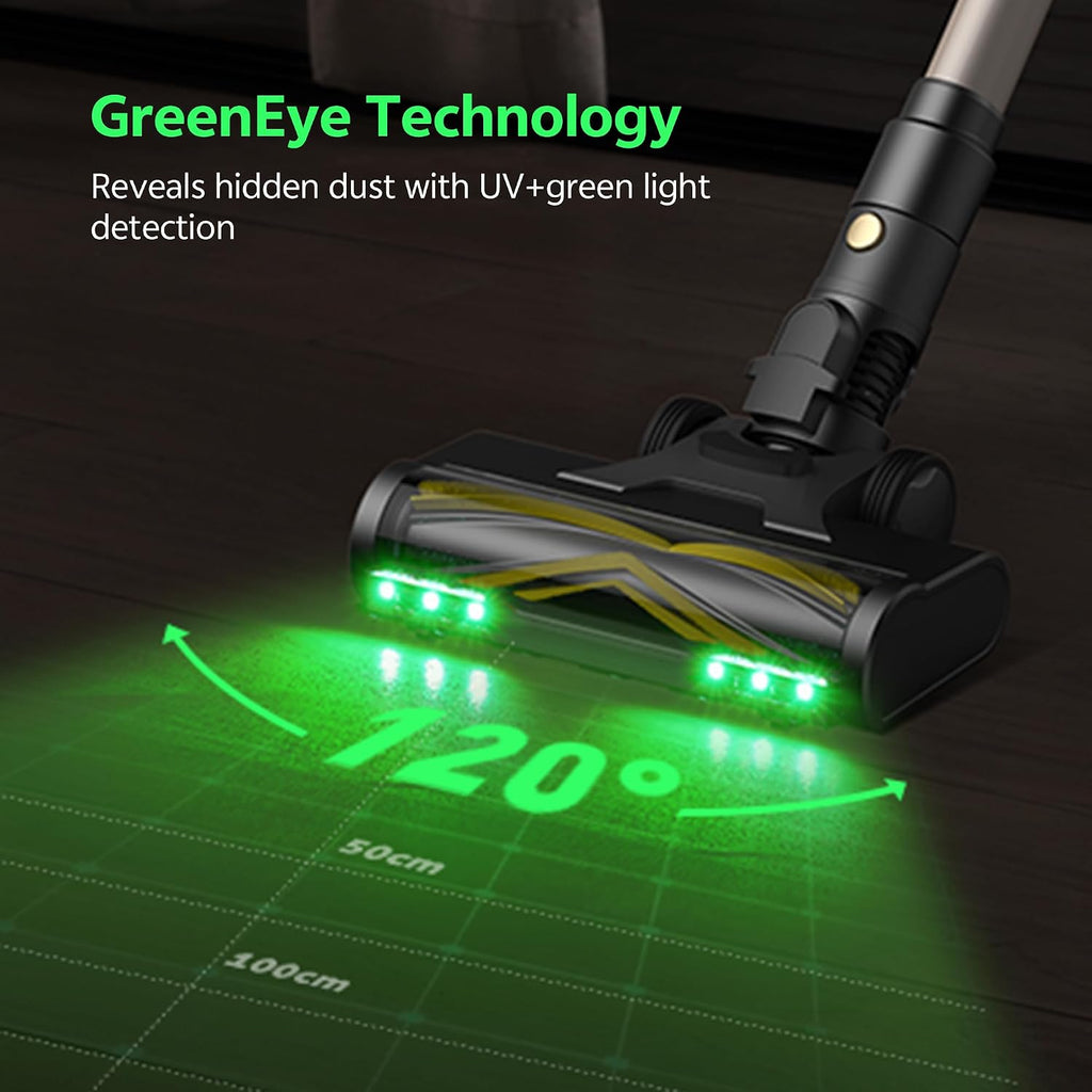 Ultenic Cordless Vacuum Cleaner, 600W 60KPA 65Mins Vacuum Cleaners for Home, Stick Vacuum Cordless with Touch Screen, Self-Standing, 180° Lay-Flat, Anti-Tangle Brush for All Floors/Pet Hair/Carpets