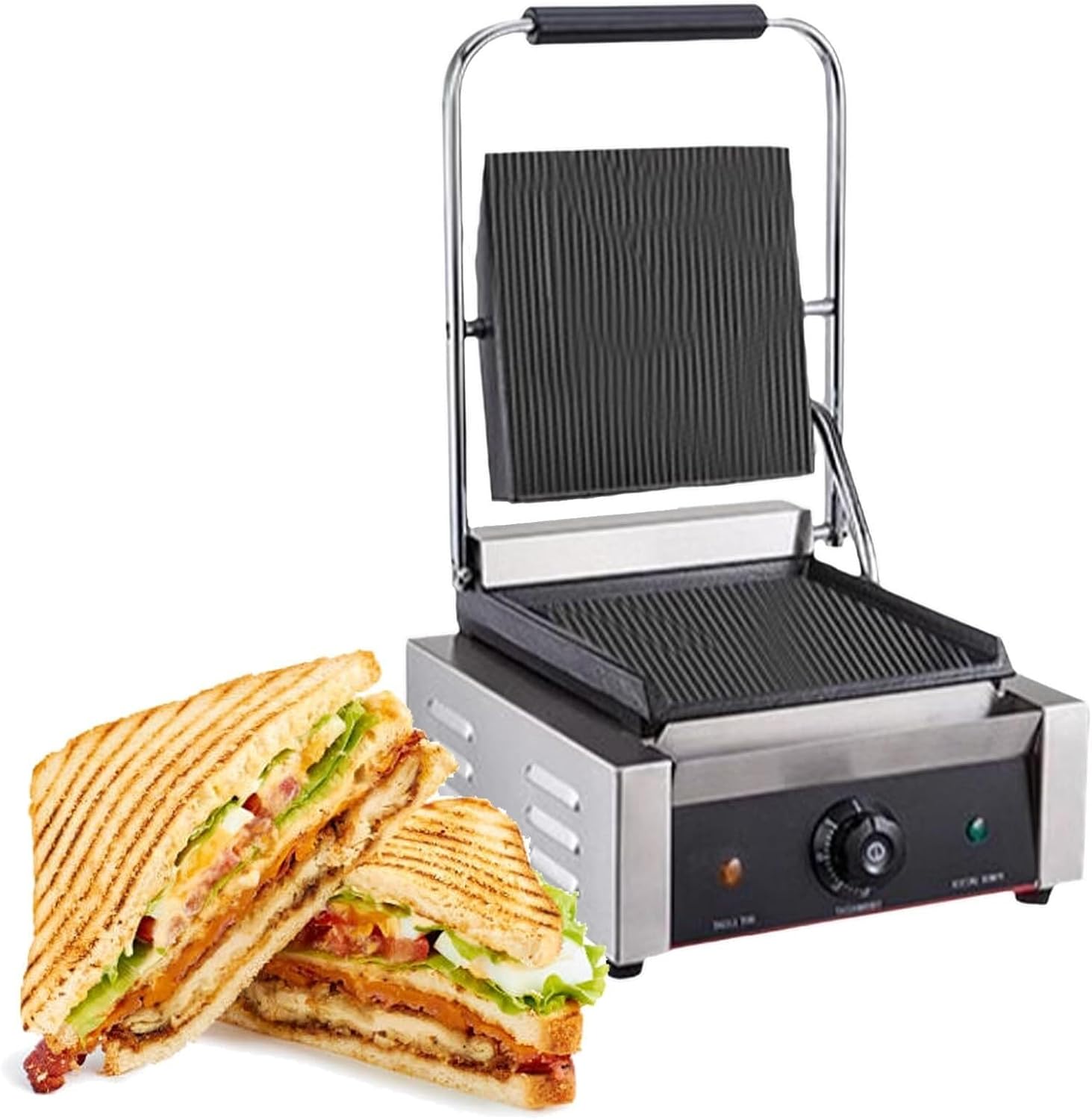 Electric Contact Grill, Electric Countertop Griddle Grill, Stainless Steel Griddle, Hotplate Bbq, Kitchen Grill, For Camping, Outdoor, Tailgating, Kitchen(110V)