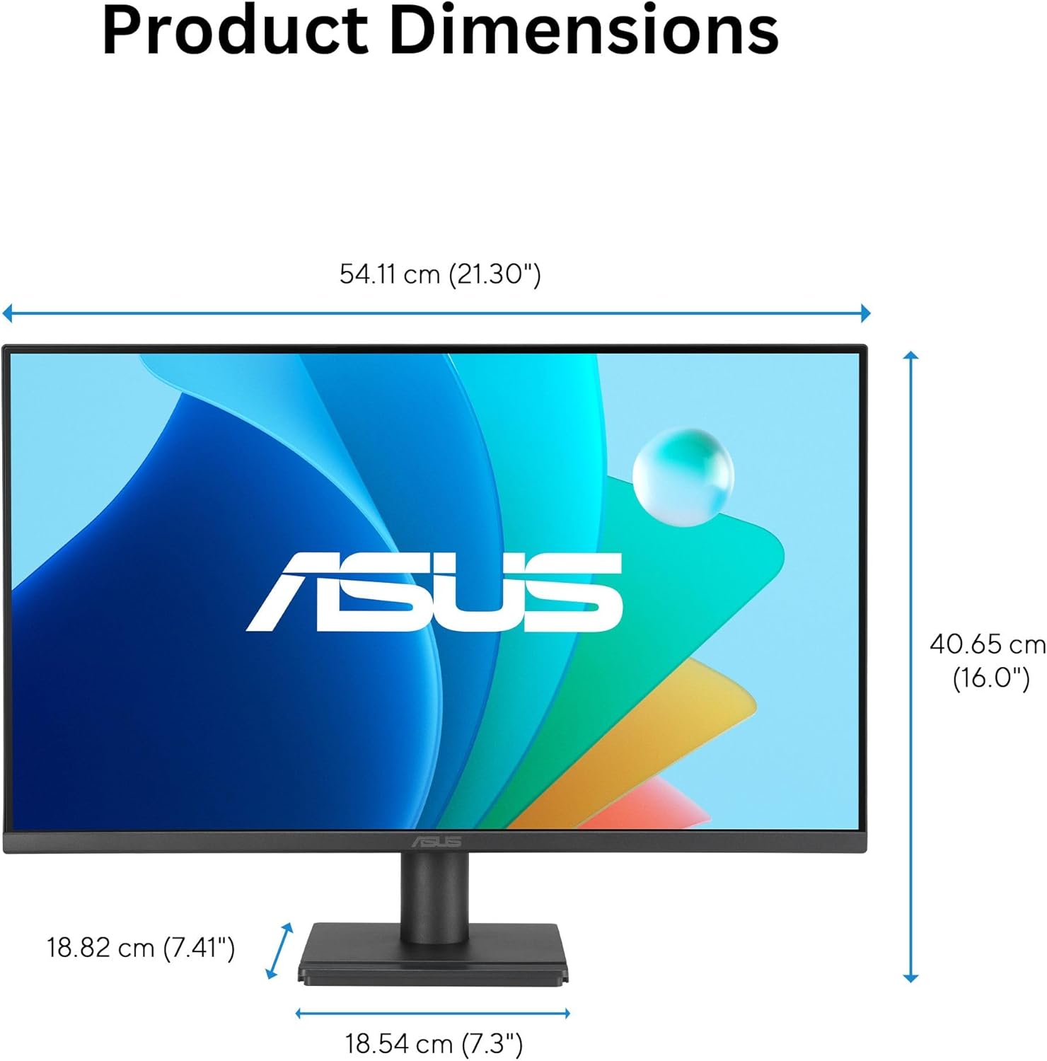ASUS 24' 1080P Computer Monitor (VA249QG) – IPS, Full HD, 120Hz, 1ms, Adaptive-Sync, 99% sRGB, Speakers, HDMI, DisplayPort, VGA, Low Blue Light, Flicker-Free, VESA Mountable, 3yr Warranty