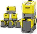 ALORAIR 180 PPD Commercial Dehumidifier with Pump Drain Hose for Basements Warehouse & Job Sites, Large Capacity Crawl Space Dehumidifier for Water Damage Restoration,Yellow(pack of 8)