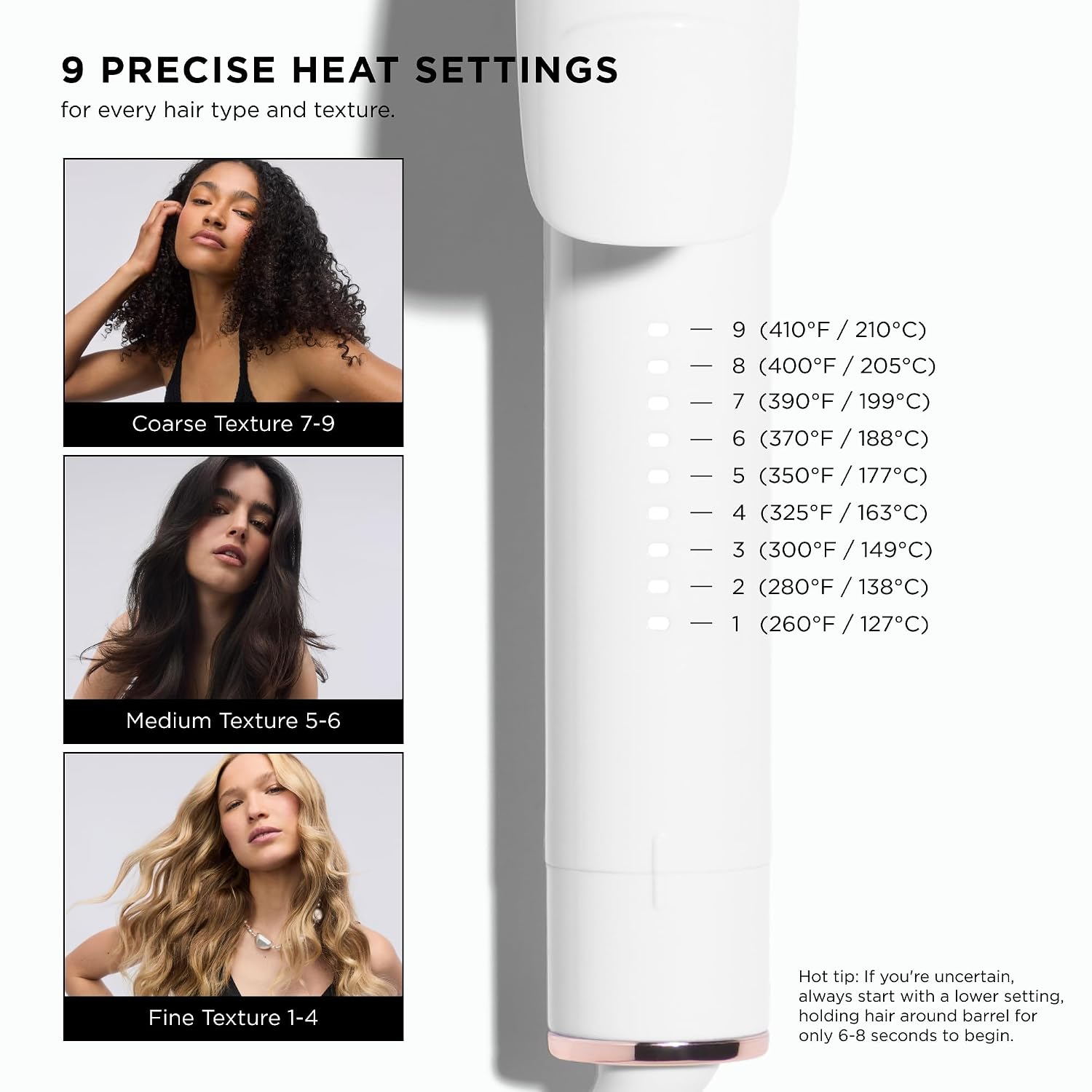 T3 SinglePass Curl X Extra-Long Barrel 1', 1.25', 1.5' Curling Iron with 9 Heat Settings and Ceramic Barrel for Fast Styling and Lasting Results on All Hair Types