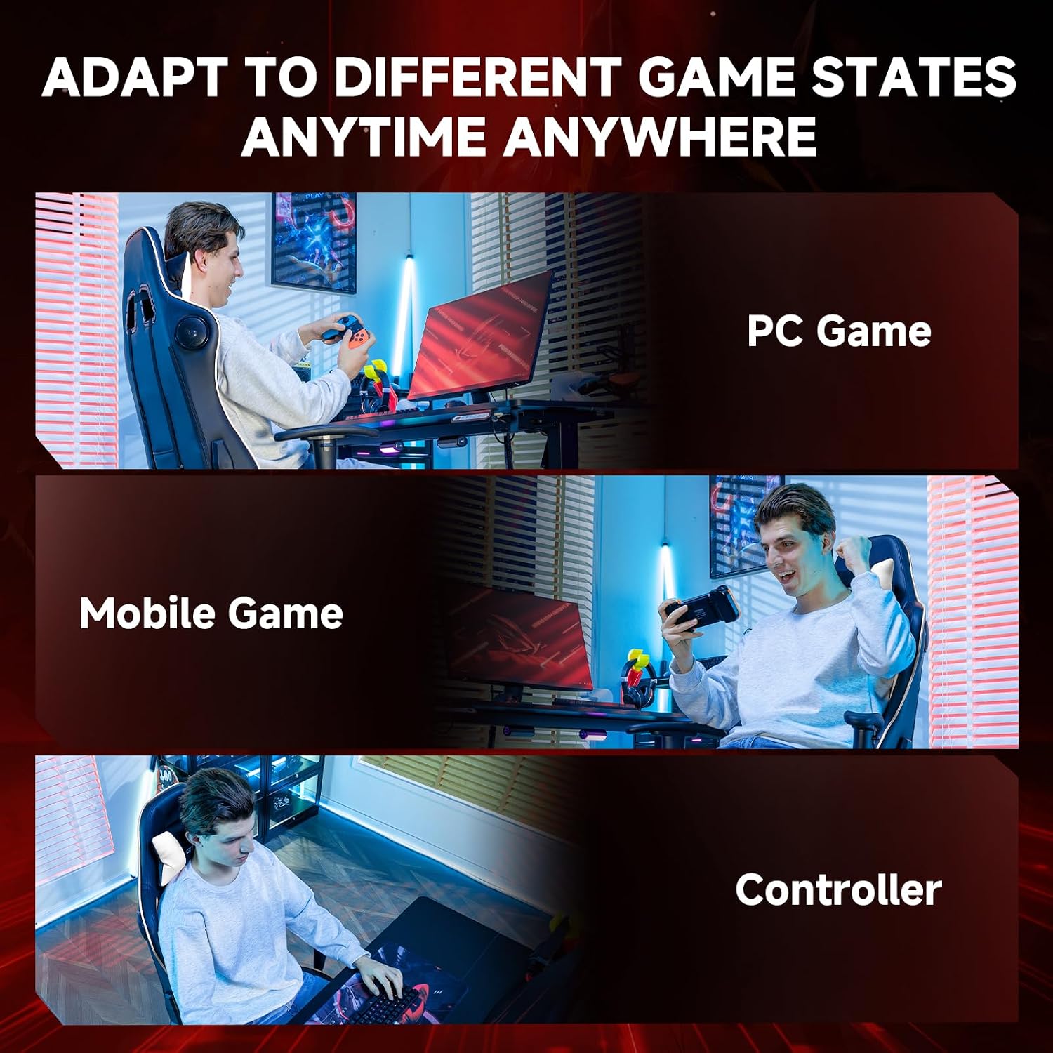 GTPLAYER Gaming Chair,Gamer Chair with Bluetooth and Adjustable Backrest,Seat Height Adjustable Computer Chairs with 3D Armrests,Video Game Chair with Footrest Speakers (White)