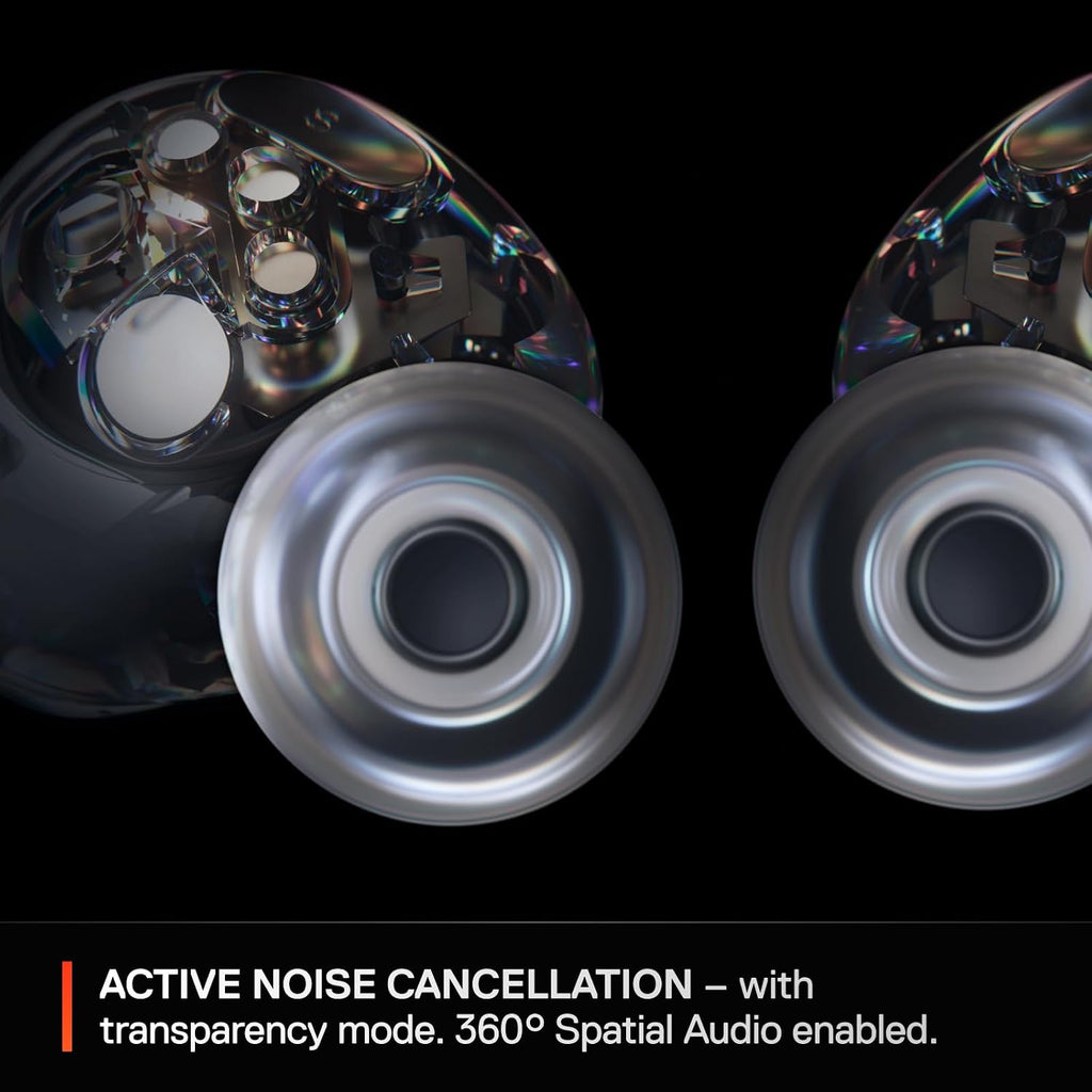 SteelSeries Arctis GameBuds for Xbox/PC/PS5/Switch/Mobile — Quick-Switch 2.4GHz+Bluetooth 5.3 — Active Noise Cancelling — Mobile App — Water Resistant IP55 — 40H Battery with Qi Charging Case - Black
