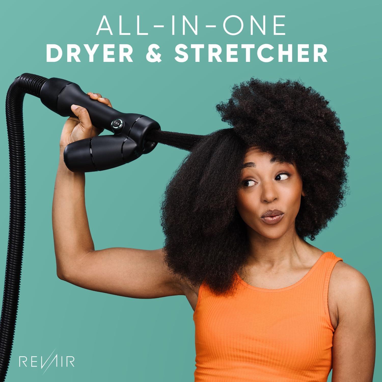RevAir Reverse-Air Hair Dryer - Innovative Quick-Drying Hair Dryer for Curly, Wavy & Straight Hair - Revolutionary Reverse Blow Dryer -Hairdryer to Reduce Heat Damage & Styling Time