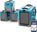 ALORAIR 180 PPD Commercial Dehumidifiers with Smart WiFi, Crawl Space Basement dehumidifier with Pump, Industry Water Damage Unit, Compact, Portable, Memory Starting, (Pack of 4) Blue