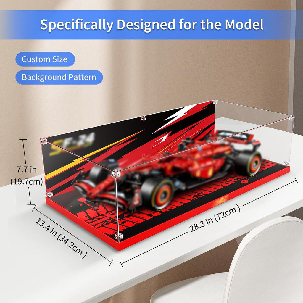 Acrylic Display Case for Lego 42207 Ferrari SF-24 F1; ONLY Display Case, The Model NOT Included