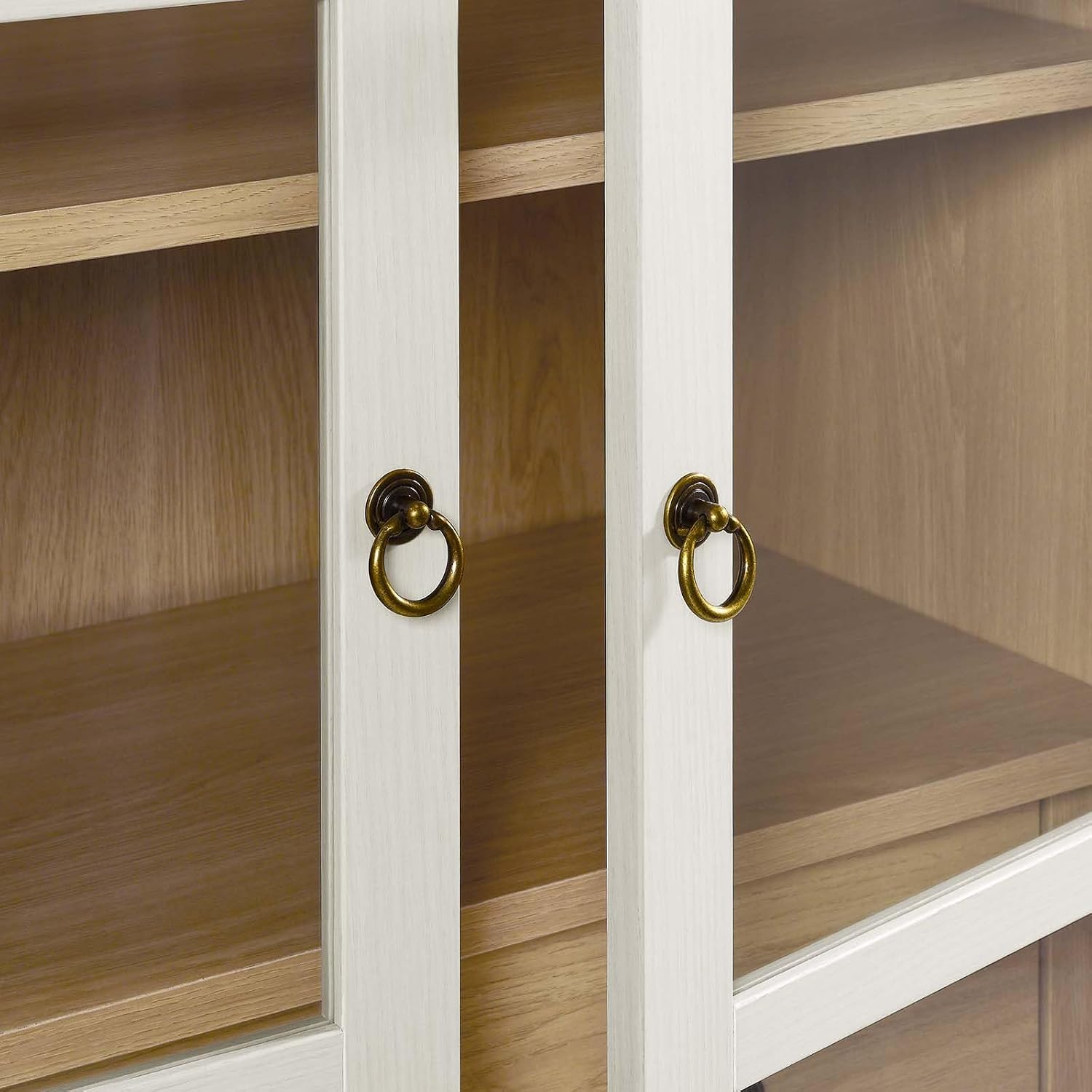 Modway EEI-6639-WHI-OAK Nolan Tall Arched Storage Display Cabinet, White Oak