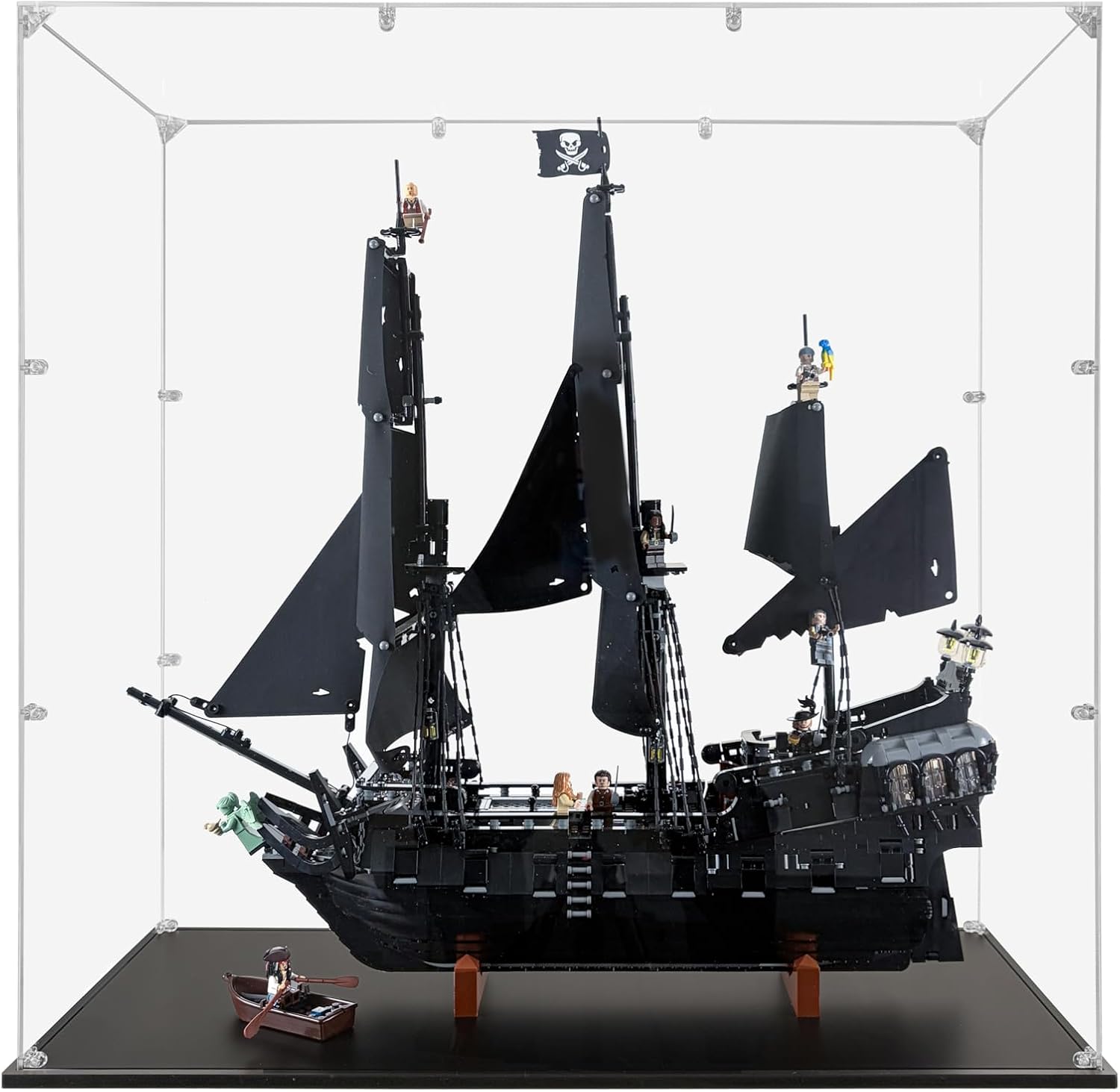 Acrylic Display Case Compatible for LEGO Captain Jack Sparrow's Pirate Ship #10365, Dustproof Display Case (Case Only) (Lego Sets are NOT Included)