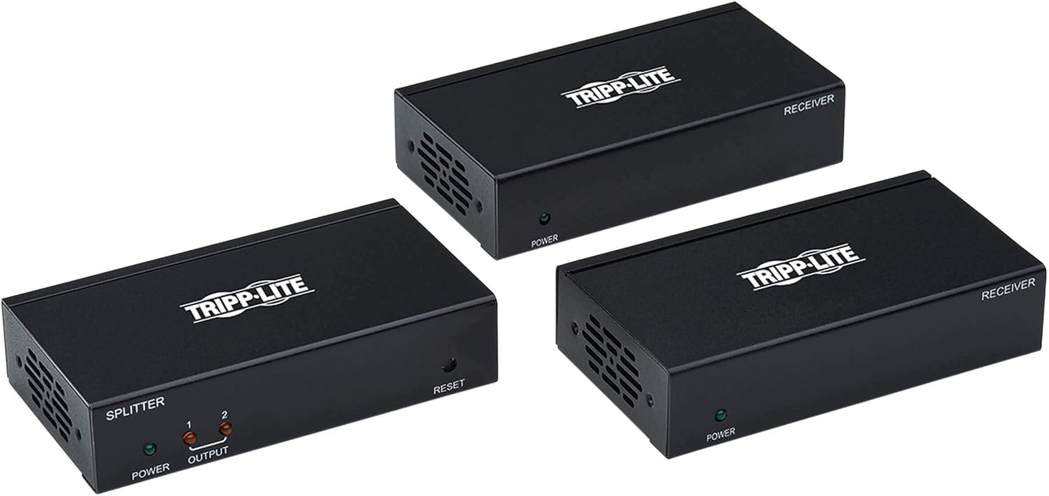 Tripp Lite DisplayPort to HDMI Over Cat6 Extender Splitter Kit Poc 2Port 4K