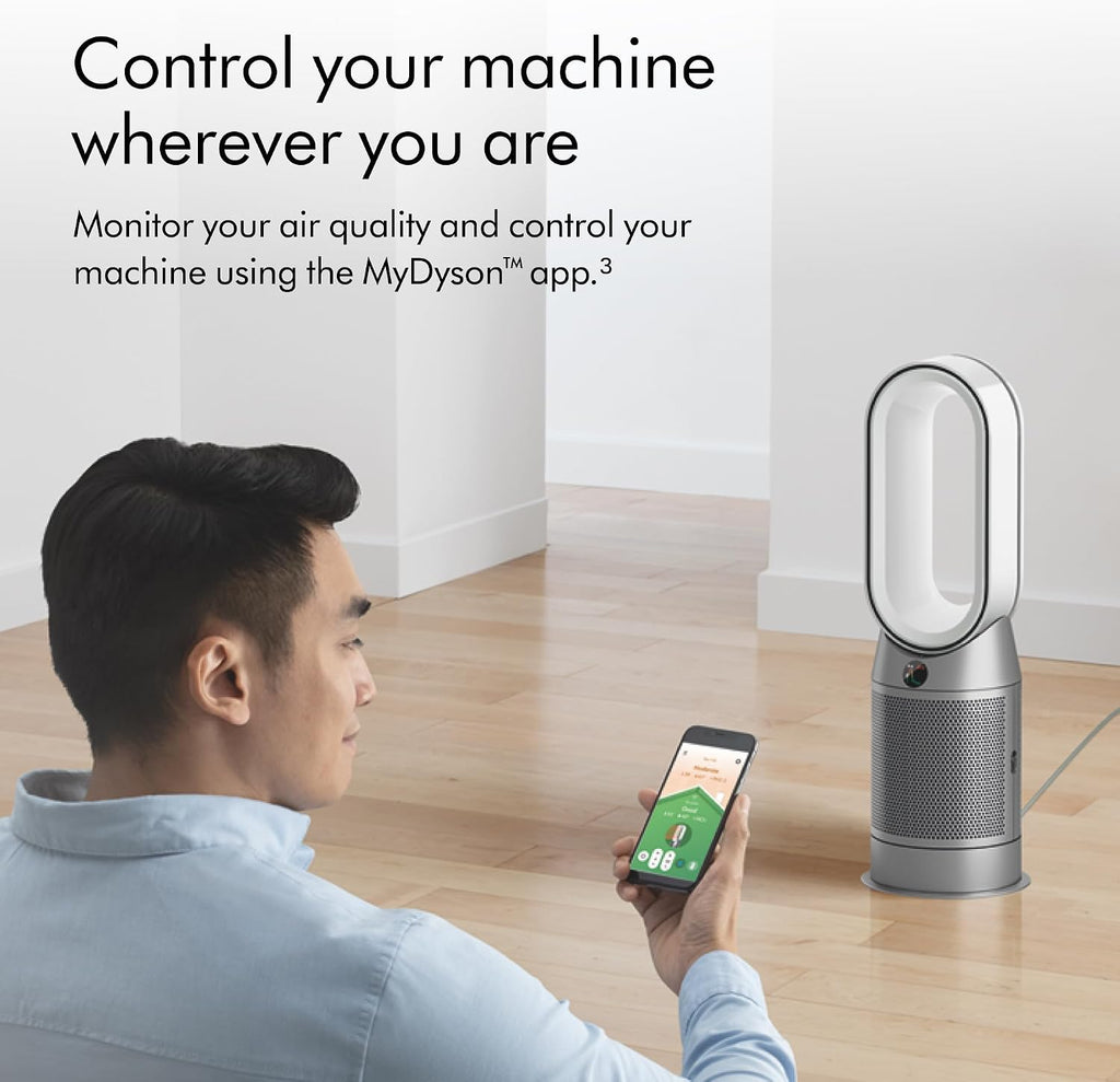 Dyson Purifier Hot+Cool HP07 Air Purifier, Heater, and Fan - White/Silver, Large