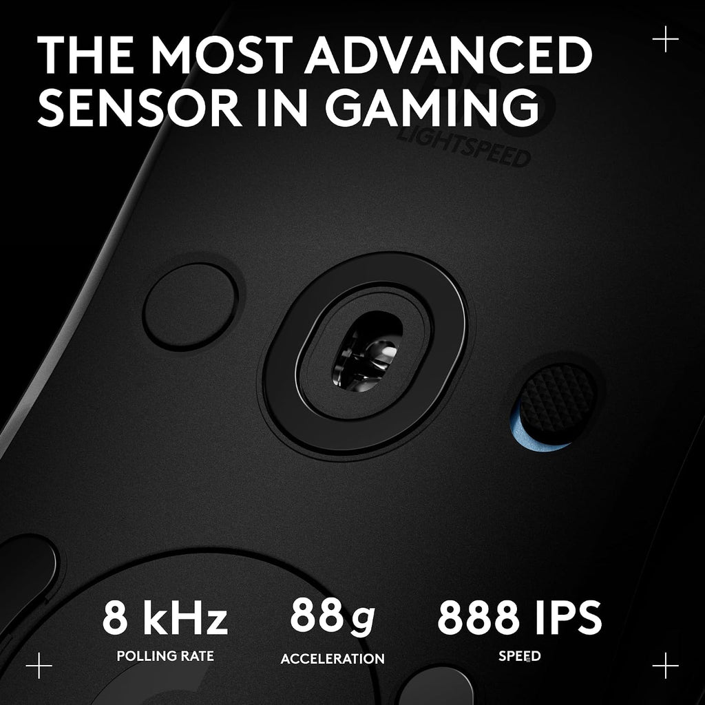 Logitech G PRO 2 Lightspeed Wireless Gaming Mouse, Right- or Left-Handed Mouse with up to 4 Customizable and Switchable Magnetic Side Buttons, 44K DPI Sensor, USB-C Charging, for PC/Mac - Black