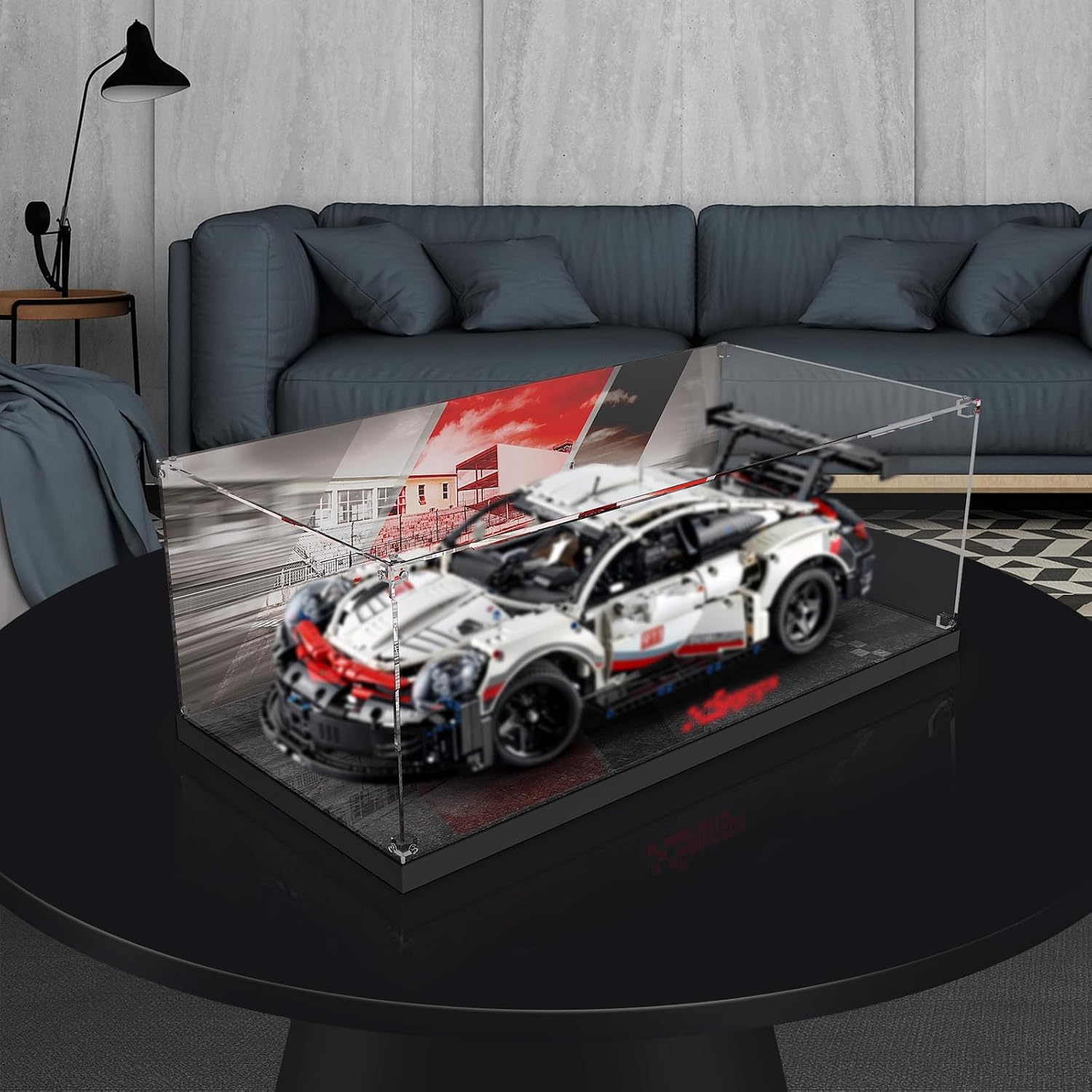 Acrylic Display Case for Lego 42096 Porsche 911 RSR Race Car Model, Dustproof Clear Display Box (The Model NOT Included)