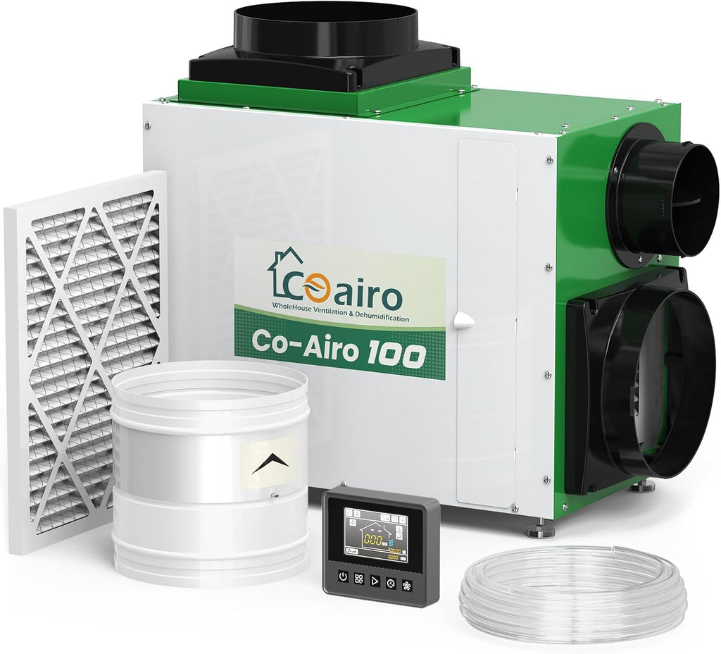 Whole House Dehumidifier 90 Pint with Fresh Air Function, Crawl Space Dehumidifier with Drain Hose Up to 2300 sq. ft. for Grow Tent, Whole House, Commercial, Basement, Water Damage