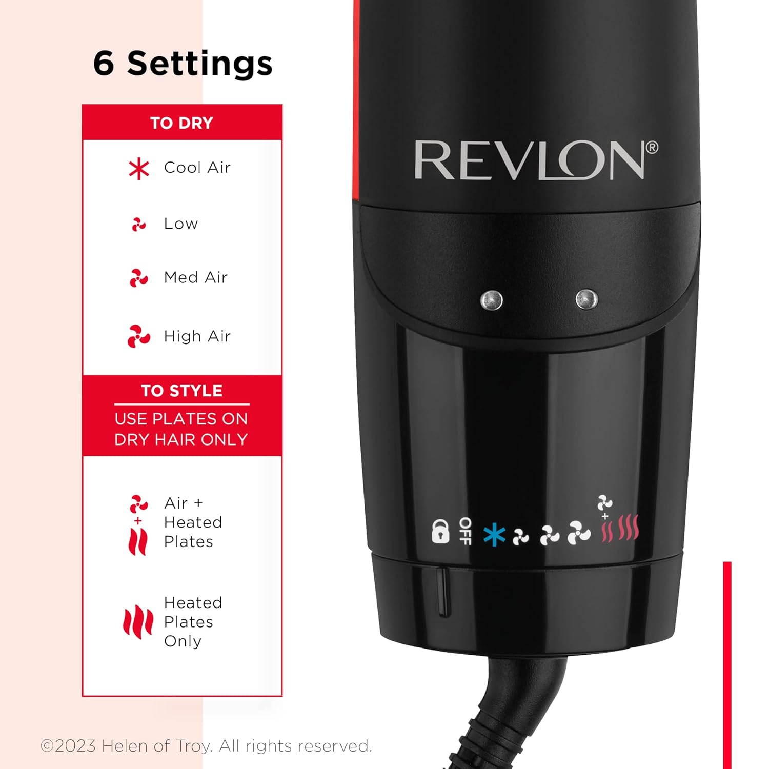 Revlon One-Step Air Straight | 2-in-1 Dryer & Flat Iron | Straightening Dryer (Pack of 2)