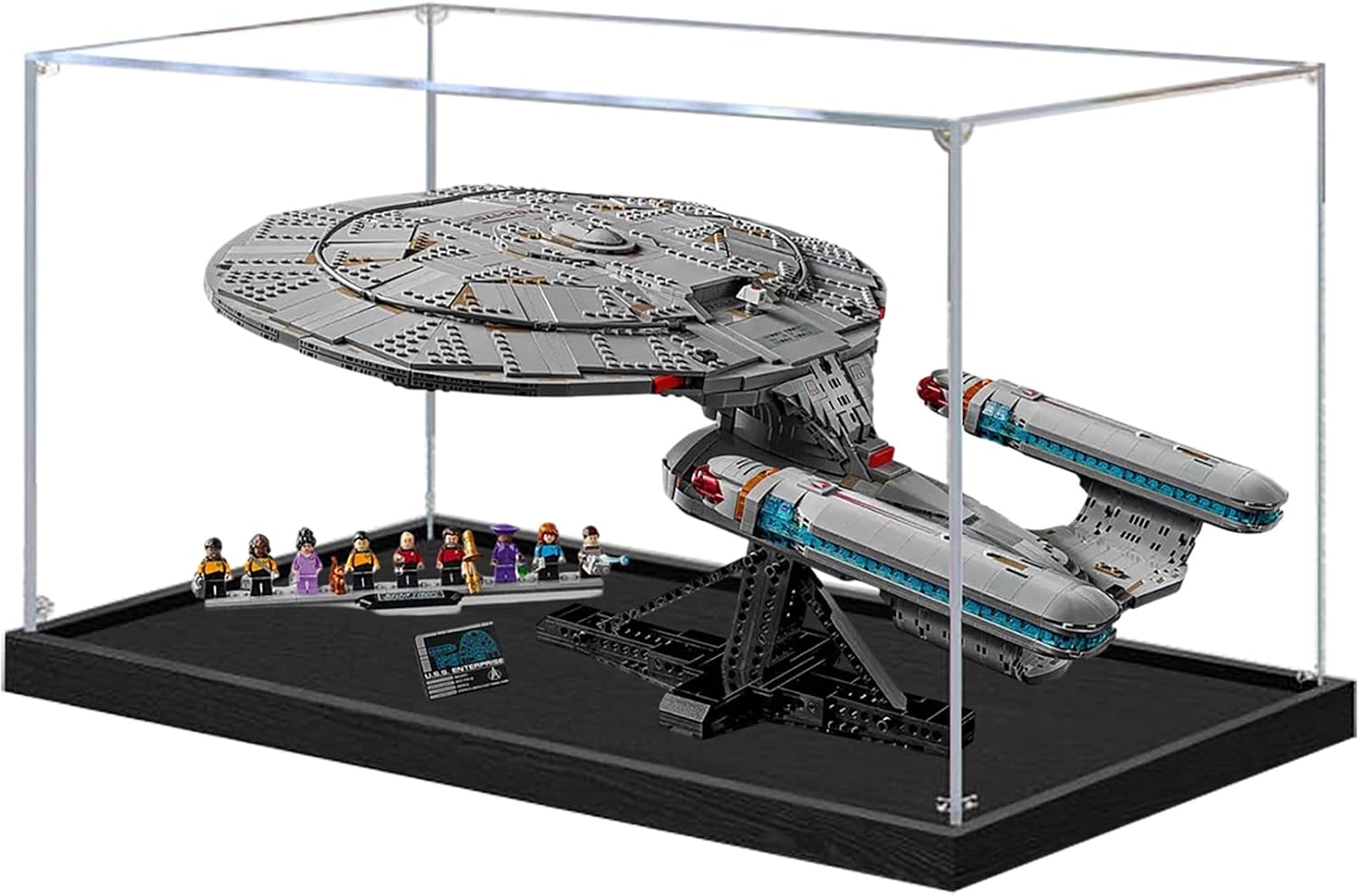 Acrylic Display Case for Lego 10356 Star Trek: Federation Starship Building Set– Dustproof Display Box & Showcase, Display Box Compatible with Lego 10356-Only Display case (2mm)
