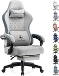 GTPLAYER Gaming Chair, Computer Office Chair with Pocket Spring Cushion, Linkage Armrests and Footrest, High Back Ergonomic Computer Chair with Lumbar Support Task Chair with Footrest